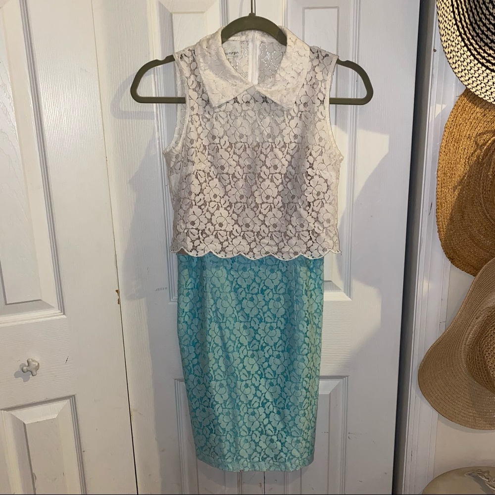 💕Vintage Donna Morgan | Lace Two Colored Dress